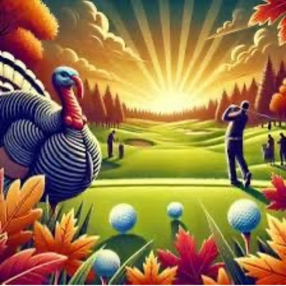 Colorful Autumn Golf Art Print